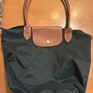 Elegant Black and Brown Tote Bag